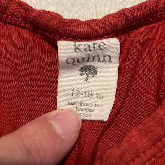 Red bamboo union suit - Picture 2 of 4